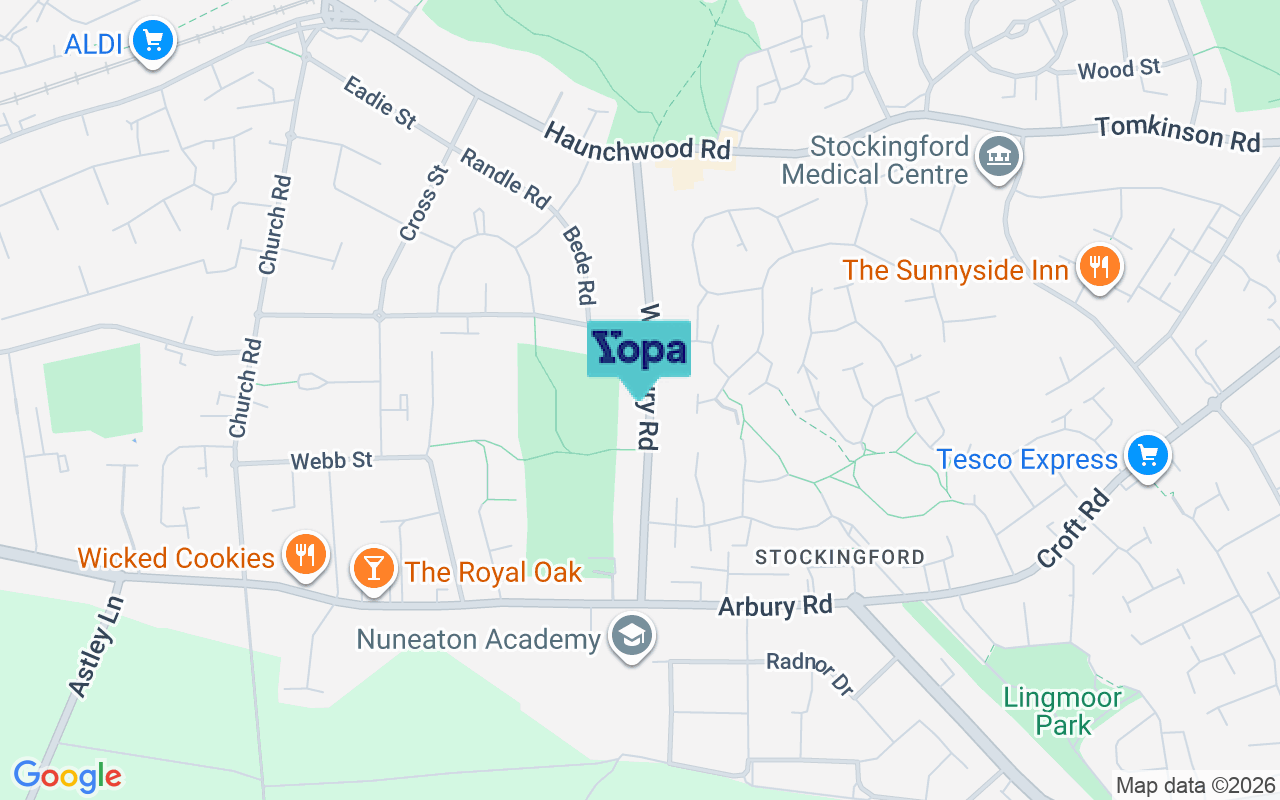 Map showing the location of CV10 8HQ