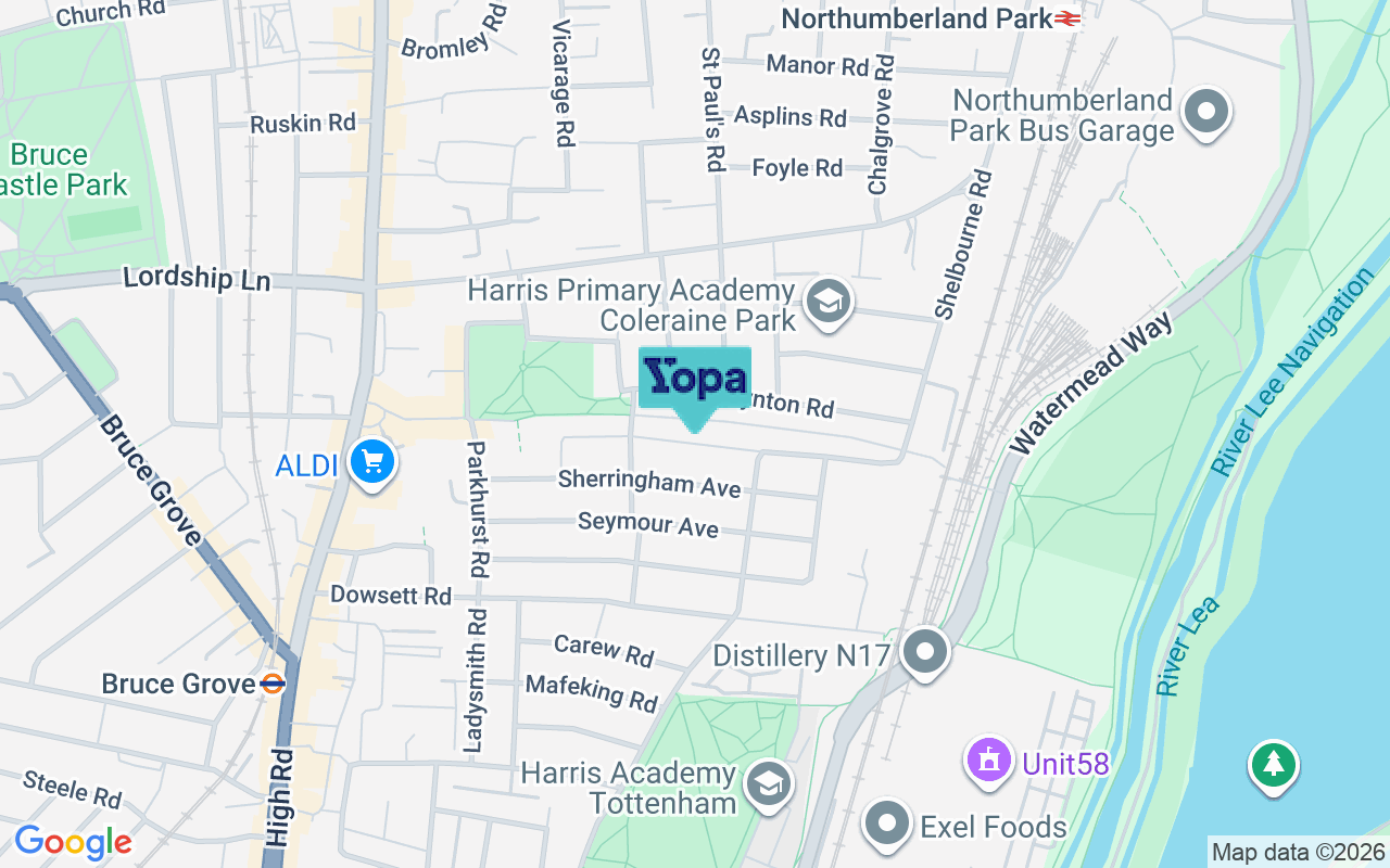 Map showing the location of N17 9SE