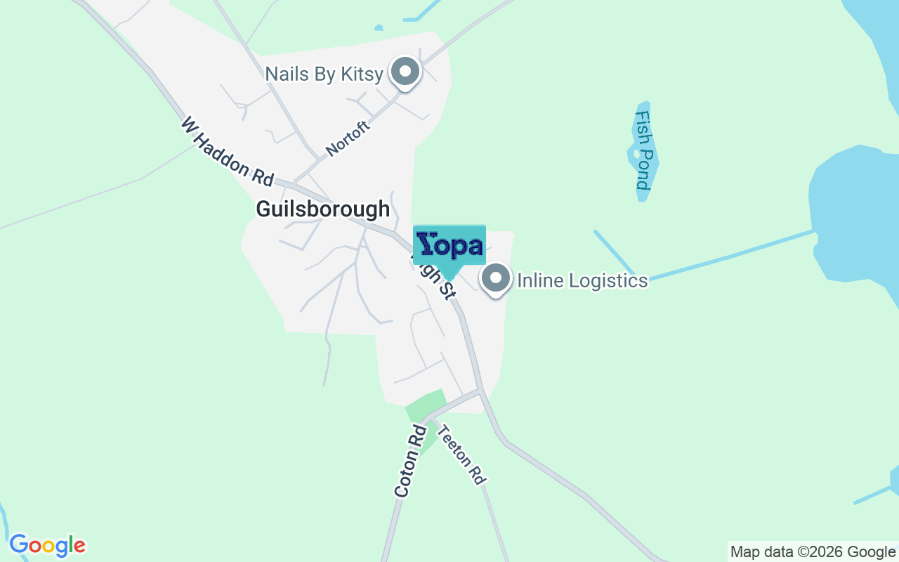 Map showing the location of NN6 8PY