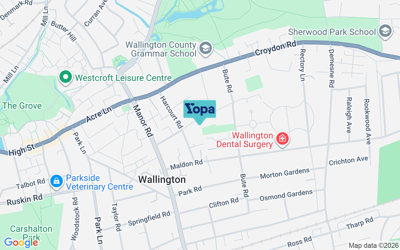 Map showing the location of SM6 8AR
