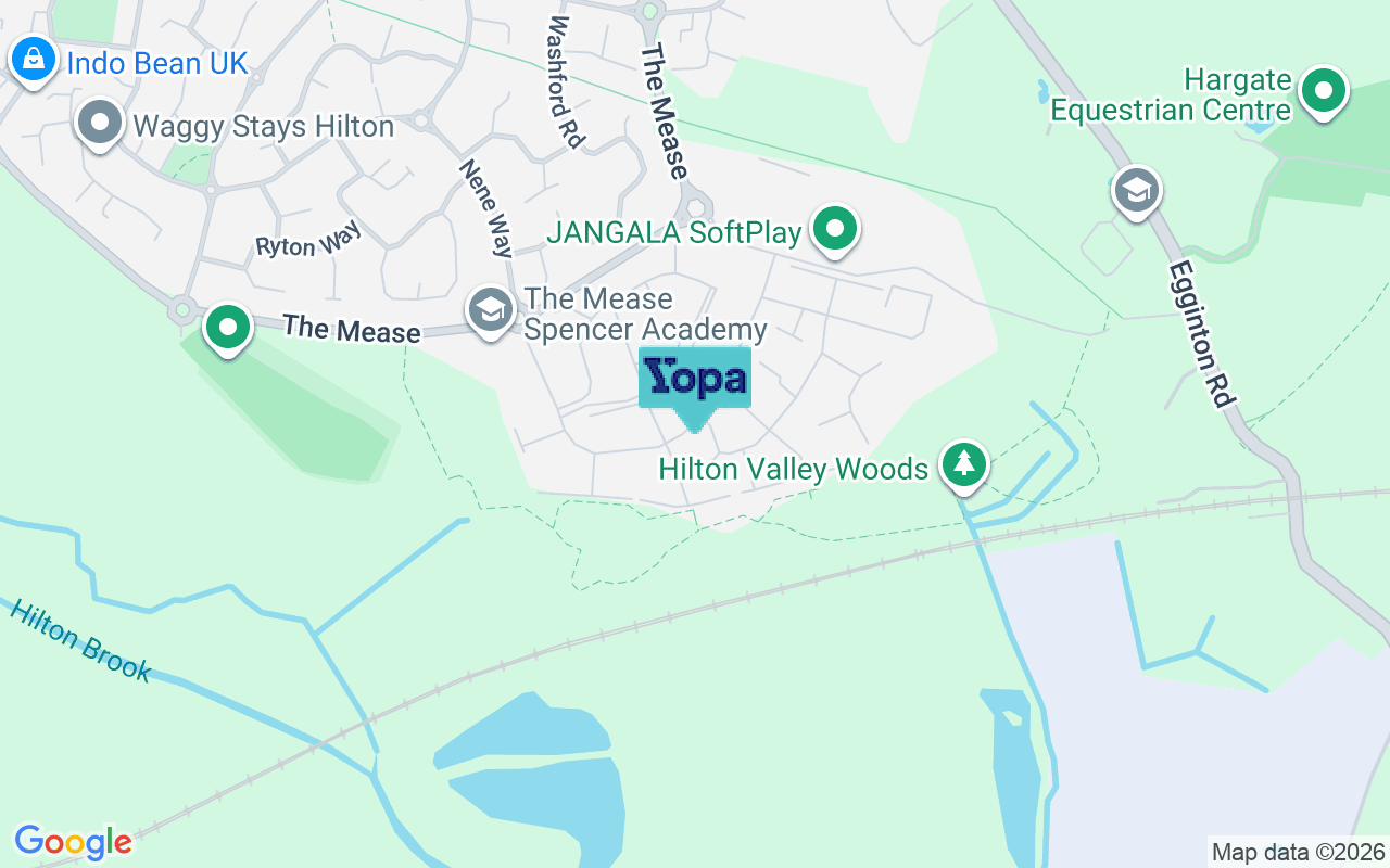 Map showing the location of DE65 5PA