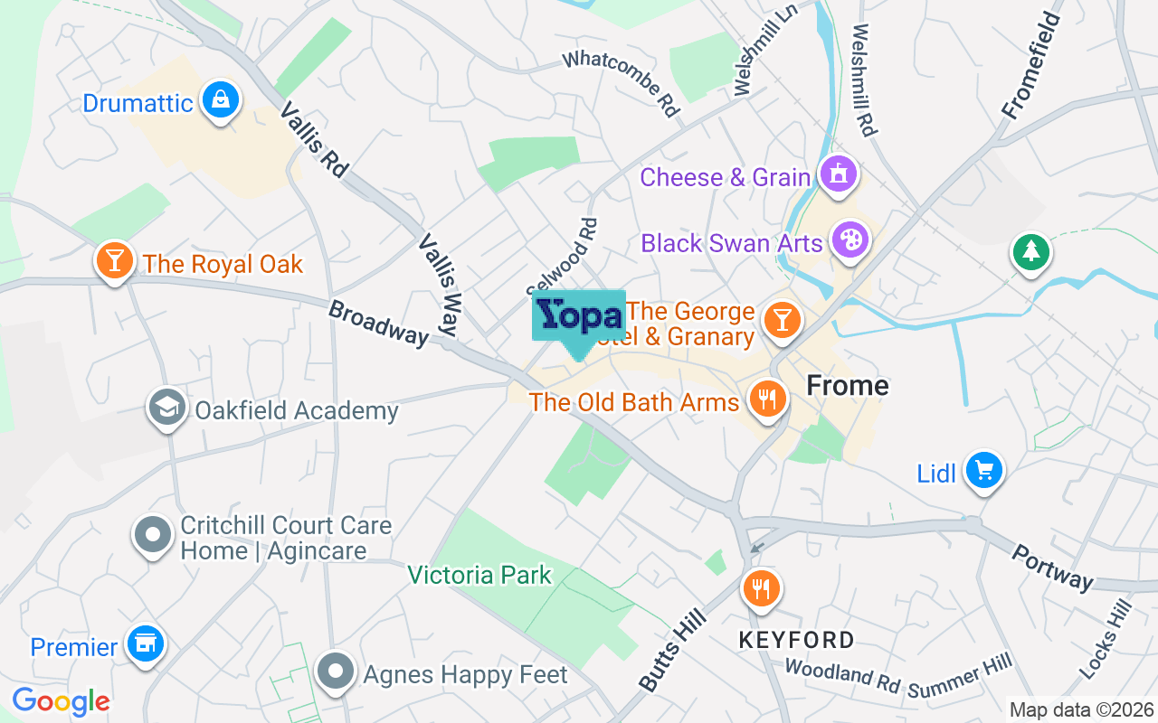 Map showing the location of BA11 1DB