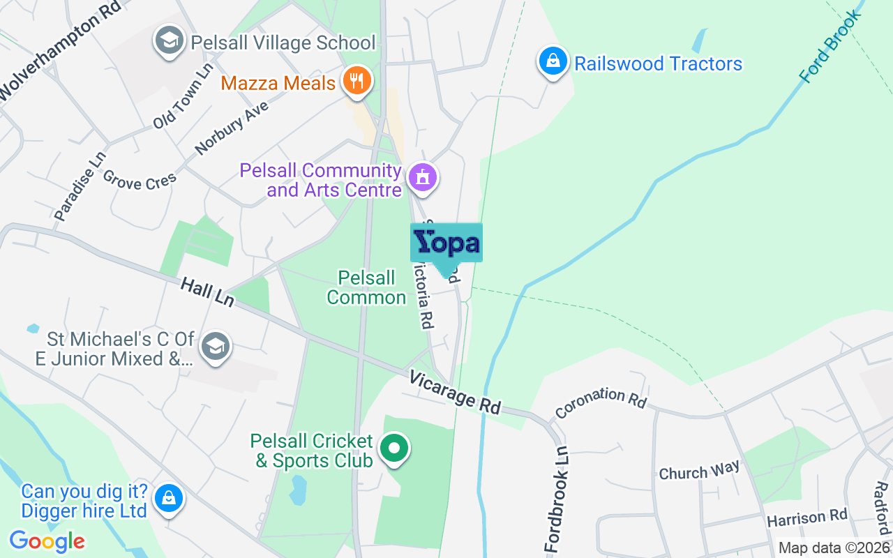 Map showing the location of WS3 4BQ