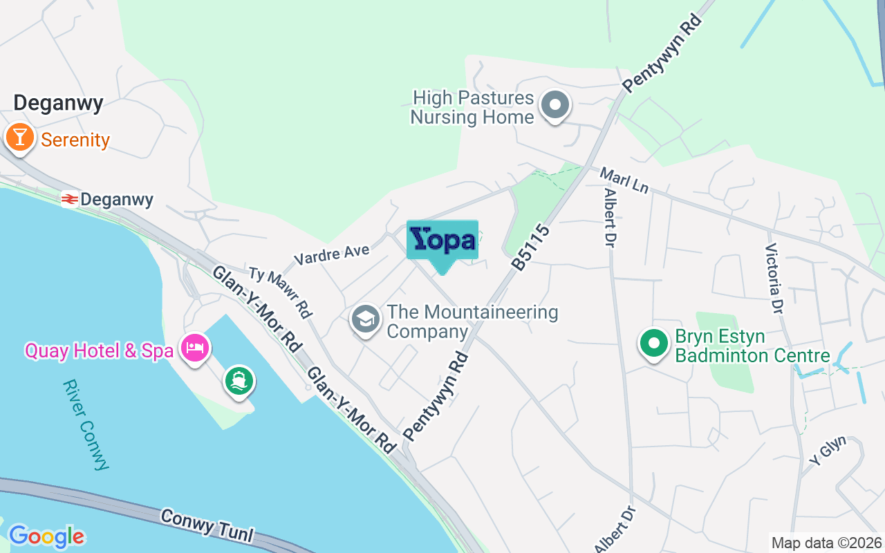 Map showing the location of LL31 9YB