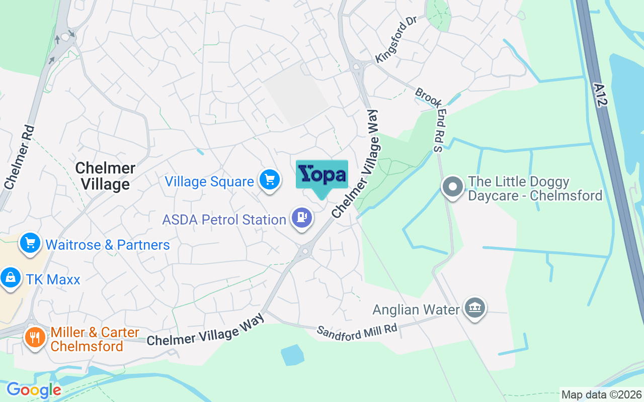 Map showing the location of CM2 6RT