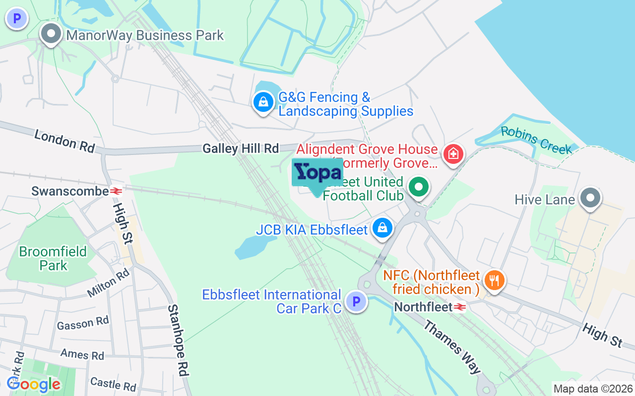 Map showing the location of DA11 9AJ