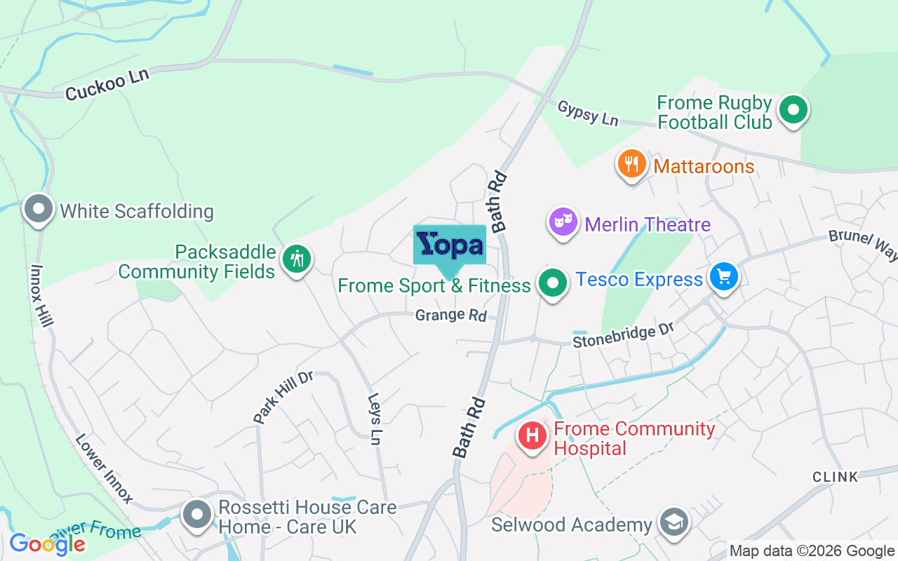 Map showing the location of BA11 2HS