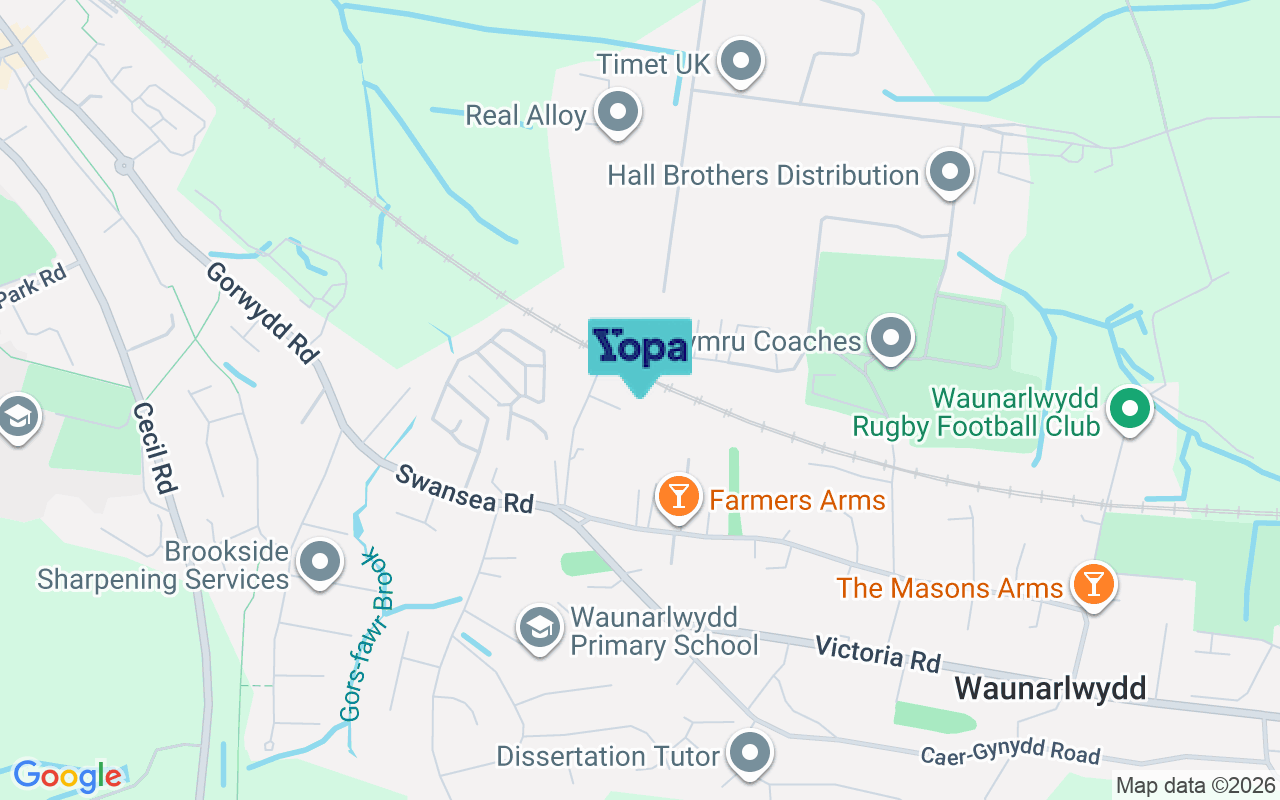 Map showing the location of SA5 4BG