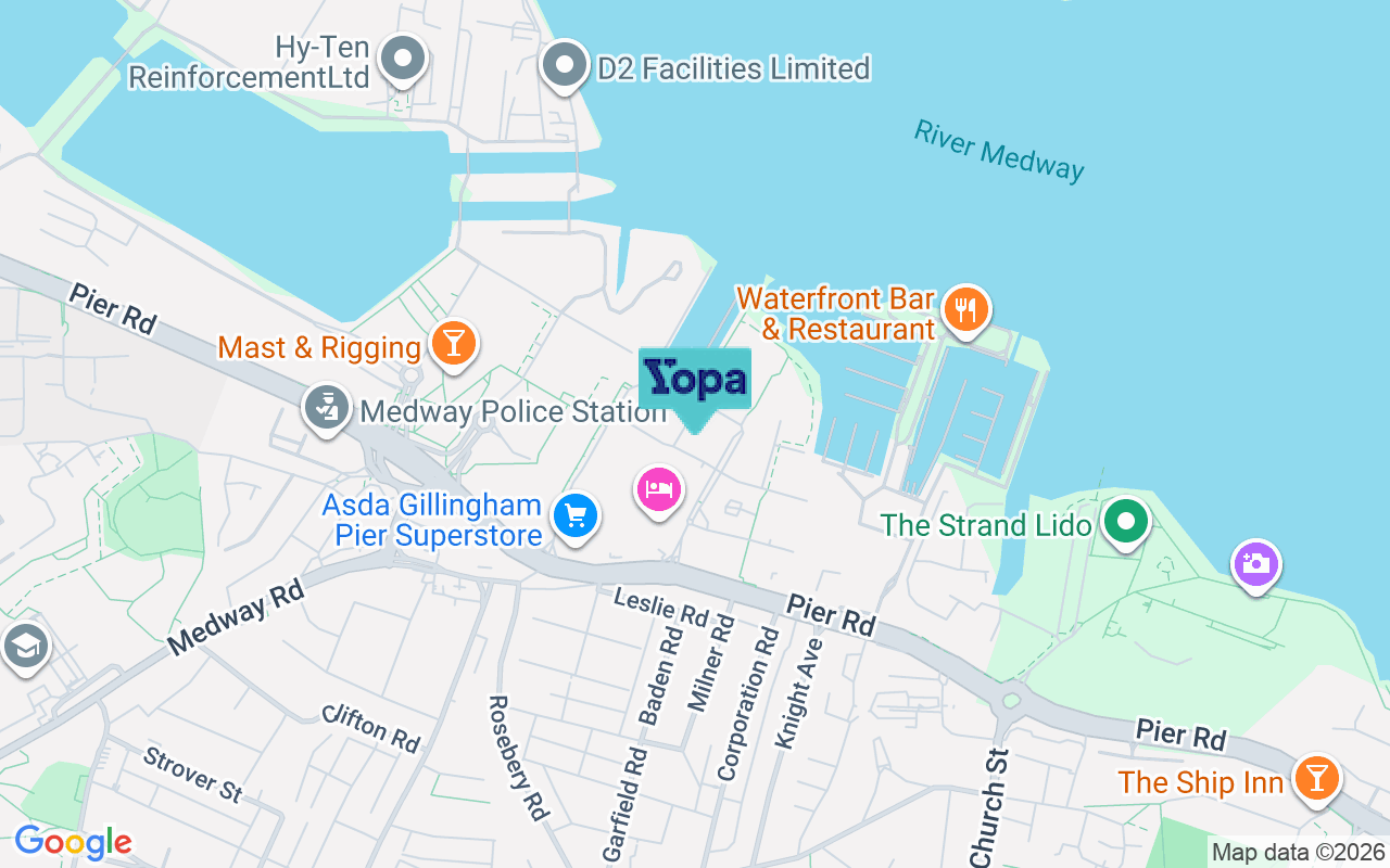 Map showing the location of ME7 1GS