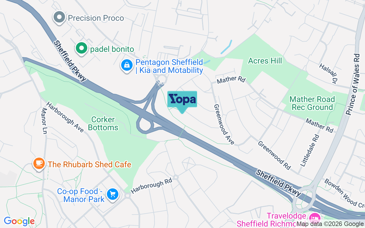 Map showing the location of S9 4HE