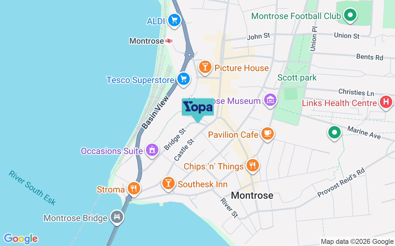 Map showing the location of DD10 8AG