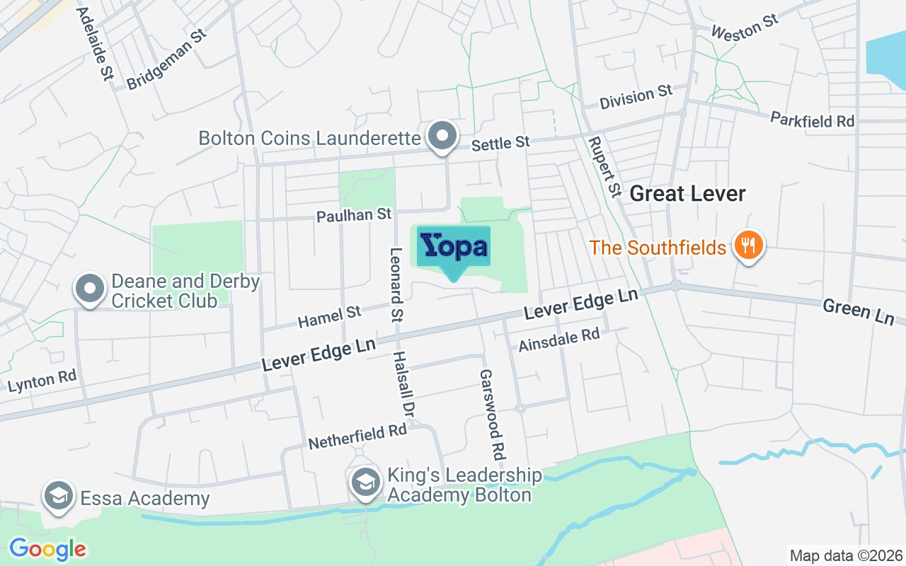 Map showing the location of BL3 3EW