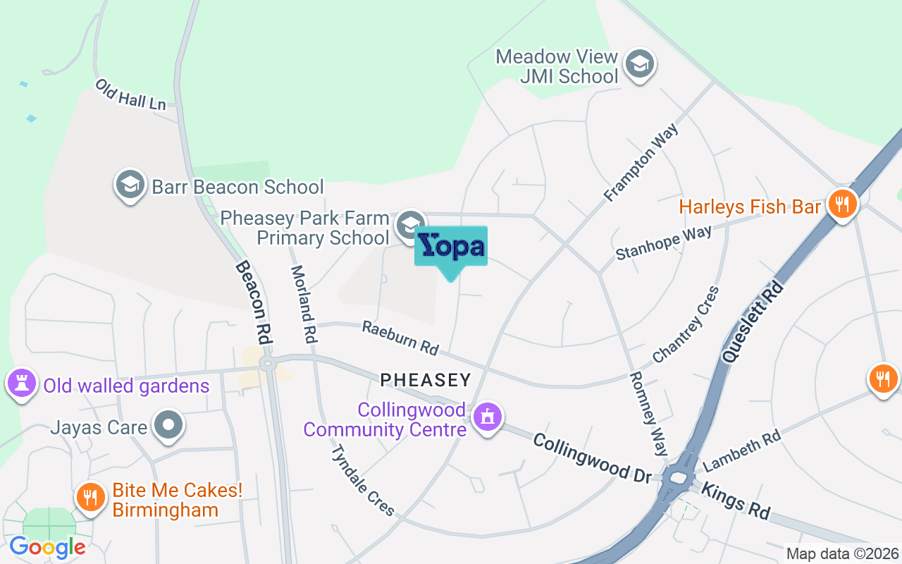 Map showing the location of B43 7LJ