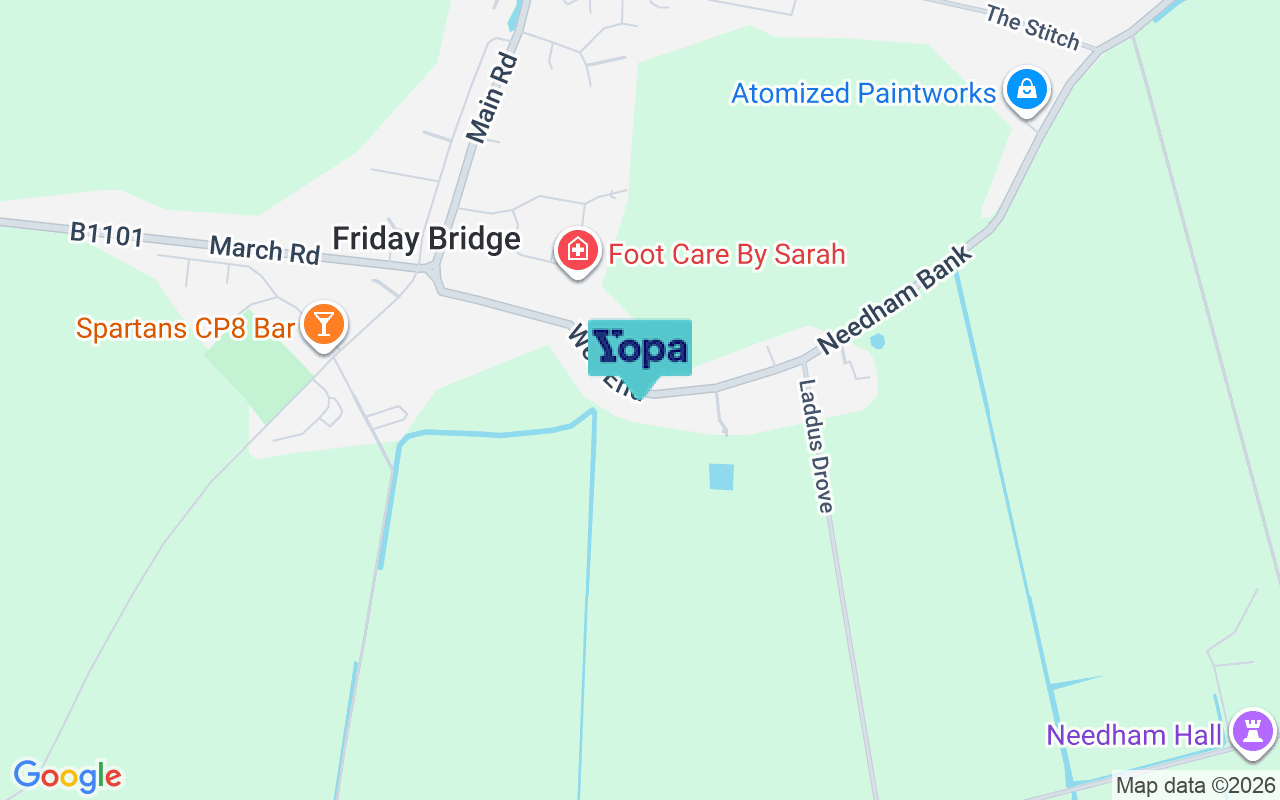 Map showing the location of PE14 0HQ