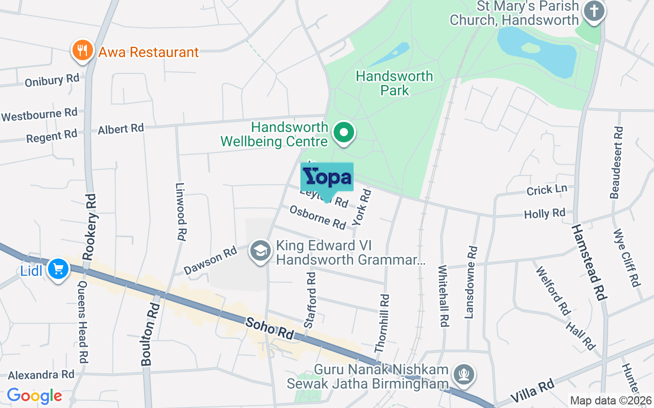 Map showing the location of B21 9EE