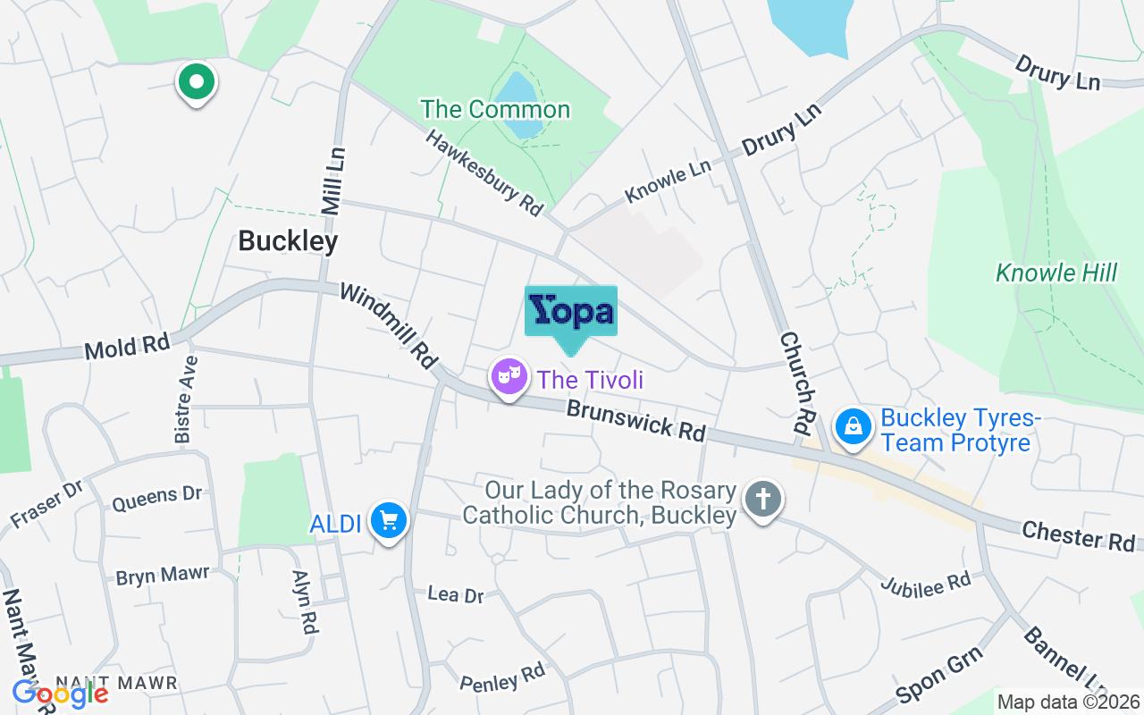 Map showing the location of CH7 2EW
