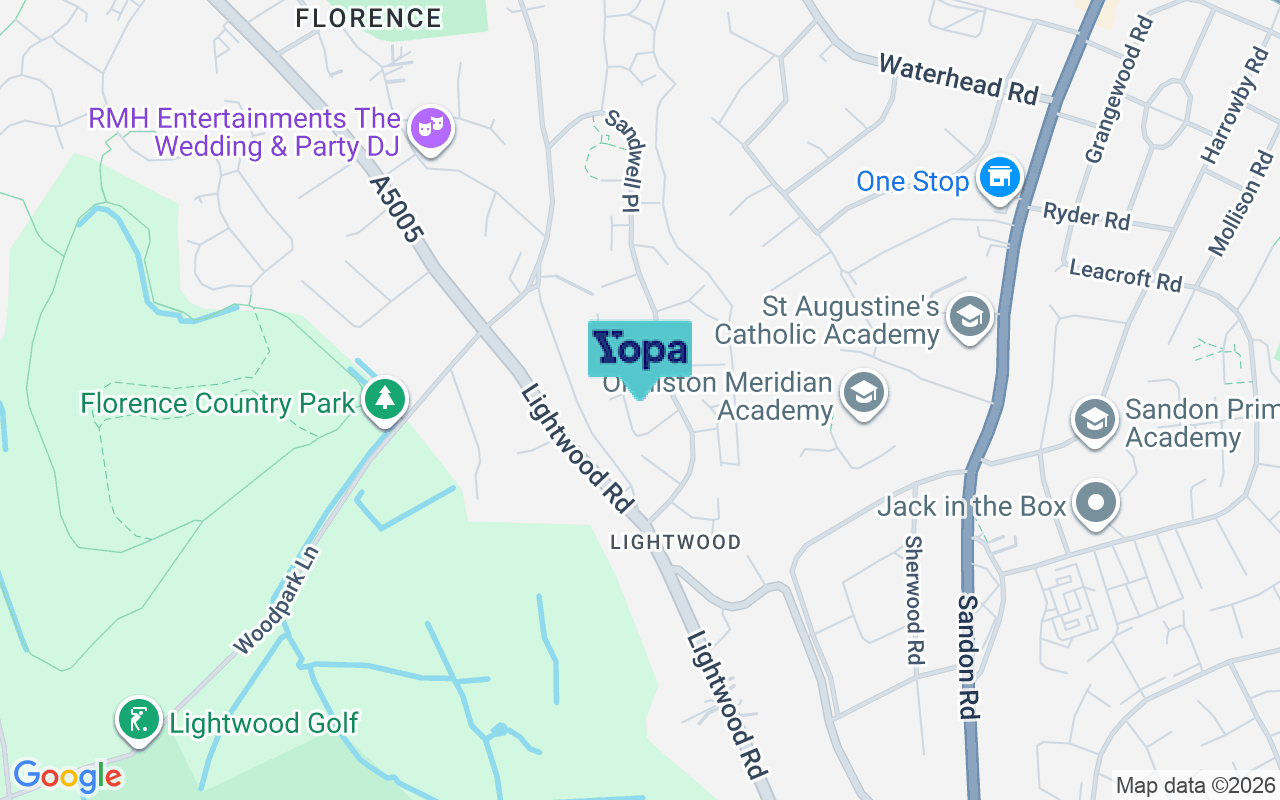 Map showing the location of ST3 7TQ