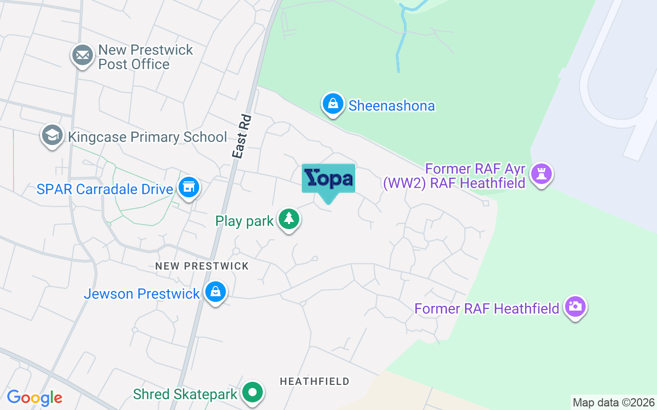 Map showing the location of KA9 2HR