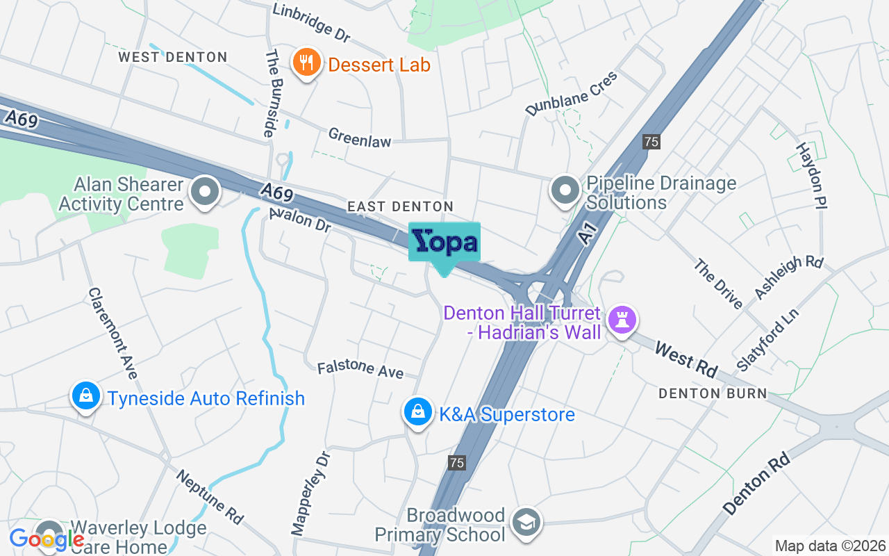 Map showing the location of NE15 7QY