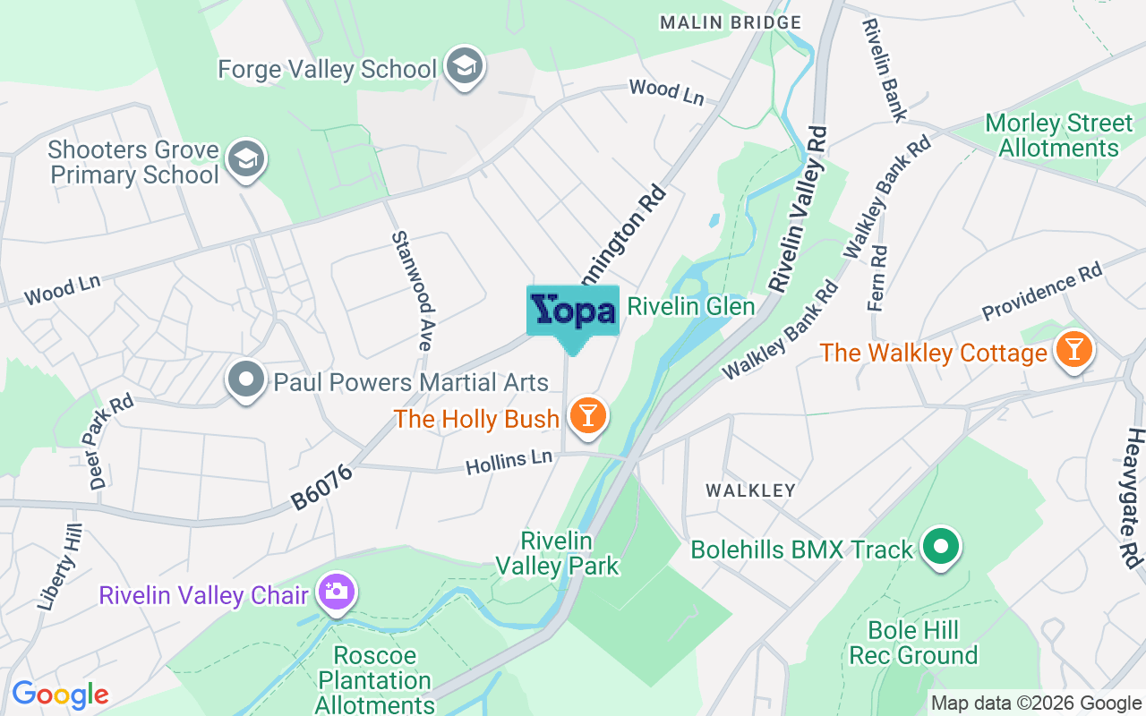 Map showing the location of S6 5GD