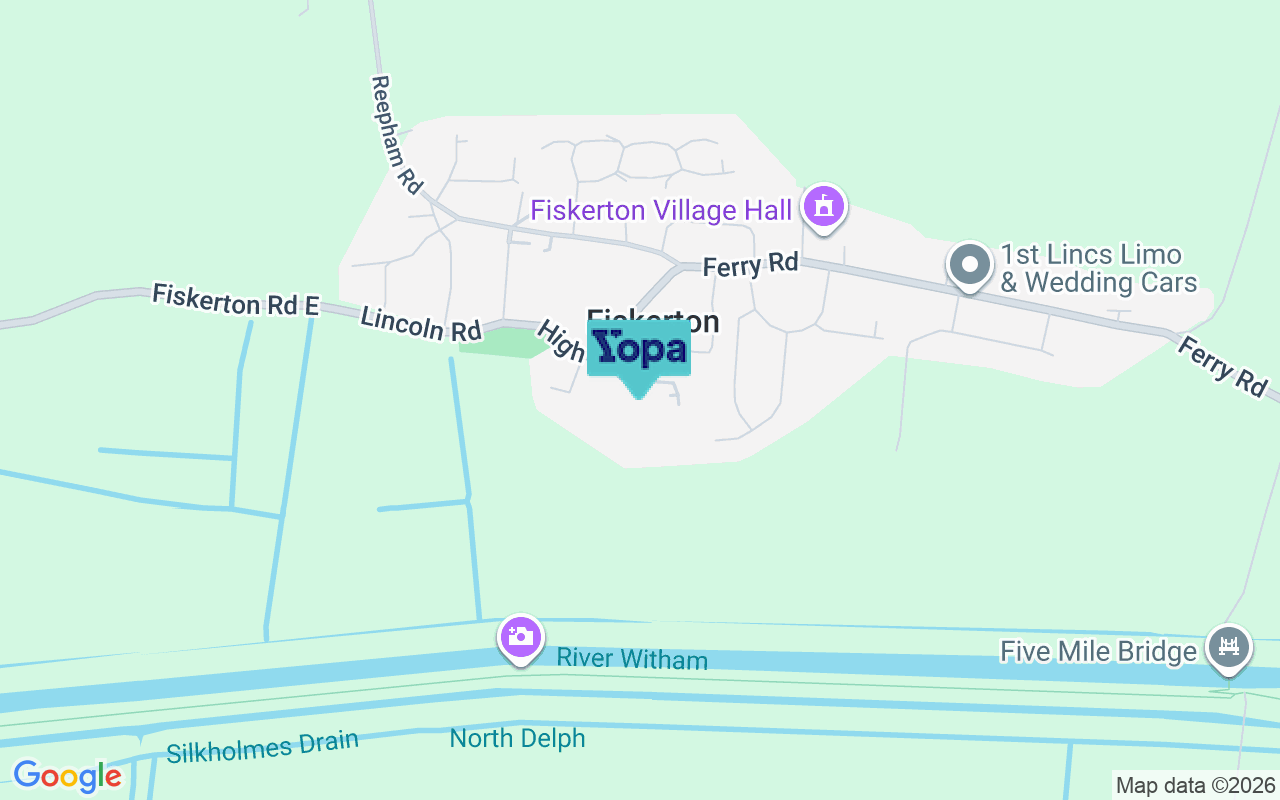 Map showing the location of LN3 4ER