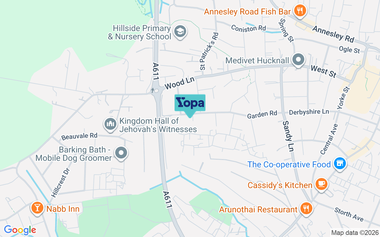 Map showing the location of NG15 6LH