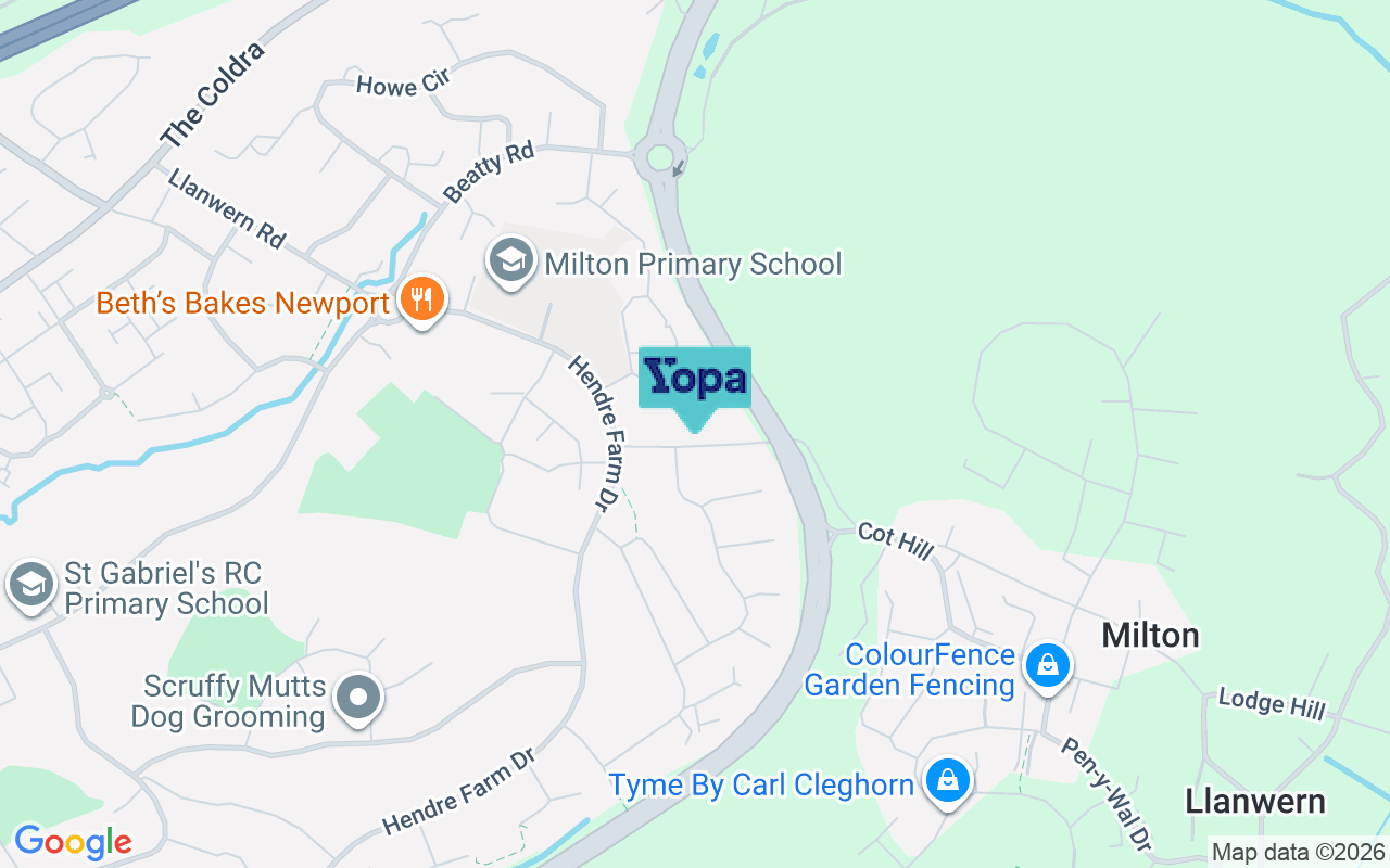 Map showing the location of NP19 9JH