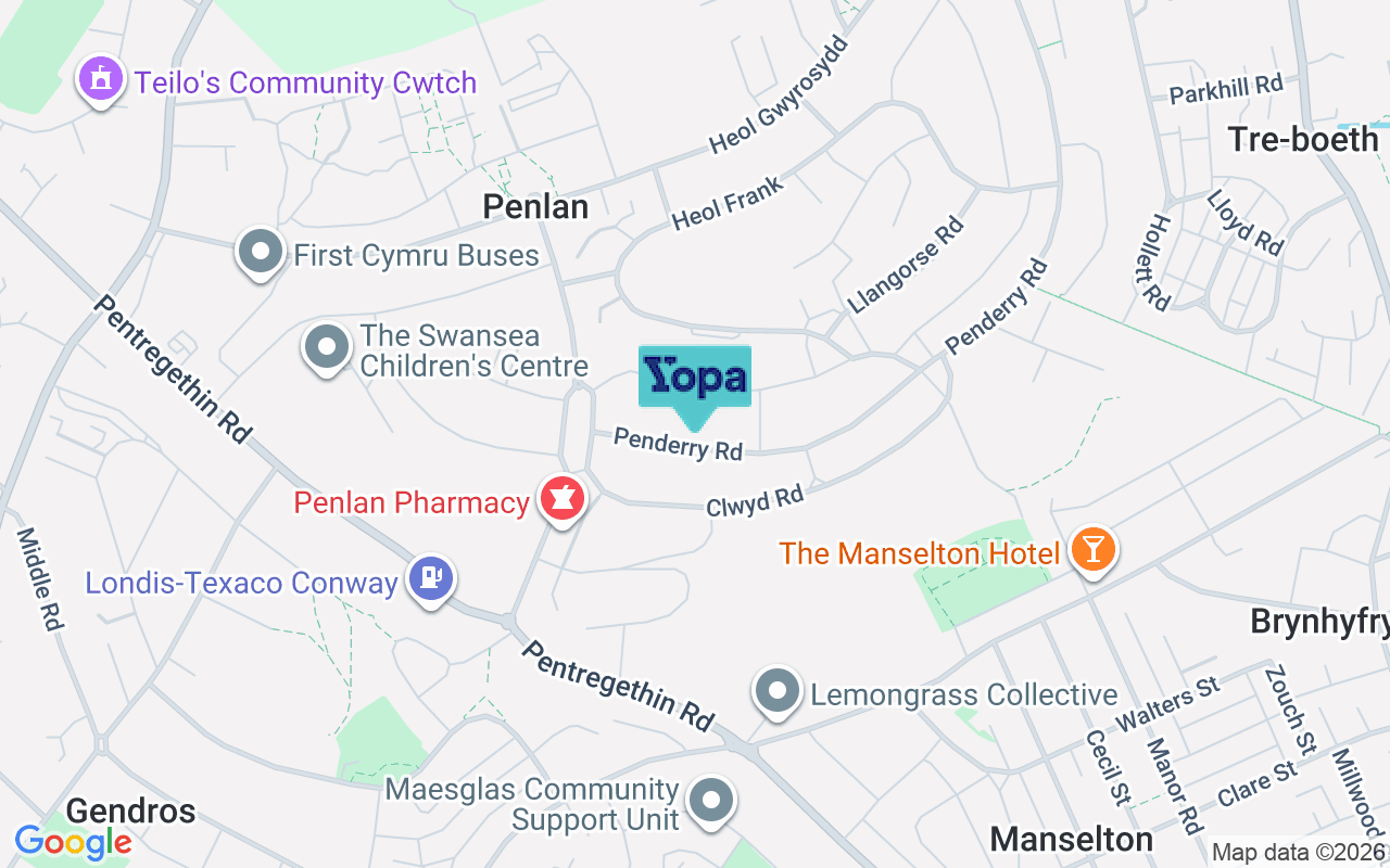 Map showing the location of SA5 7ER