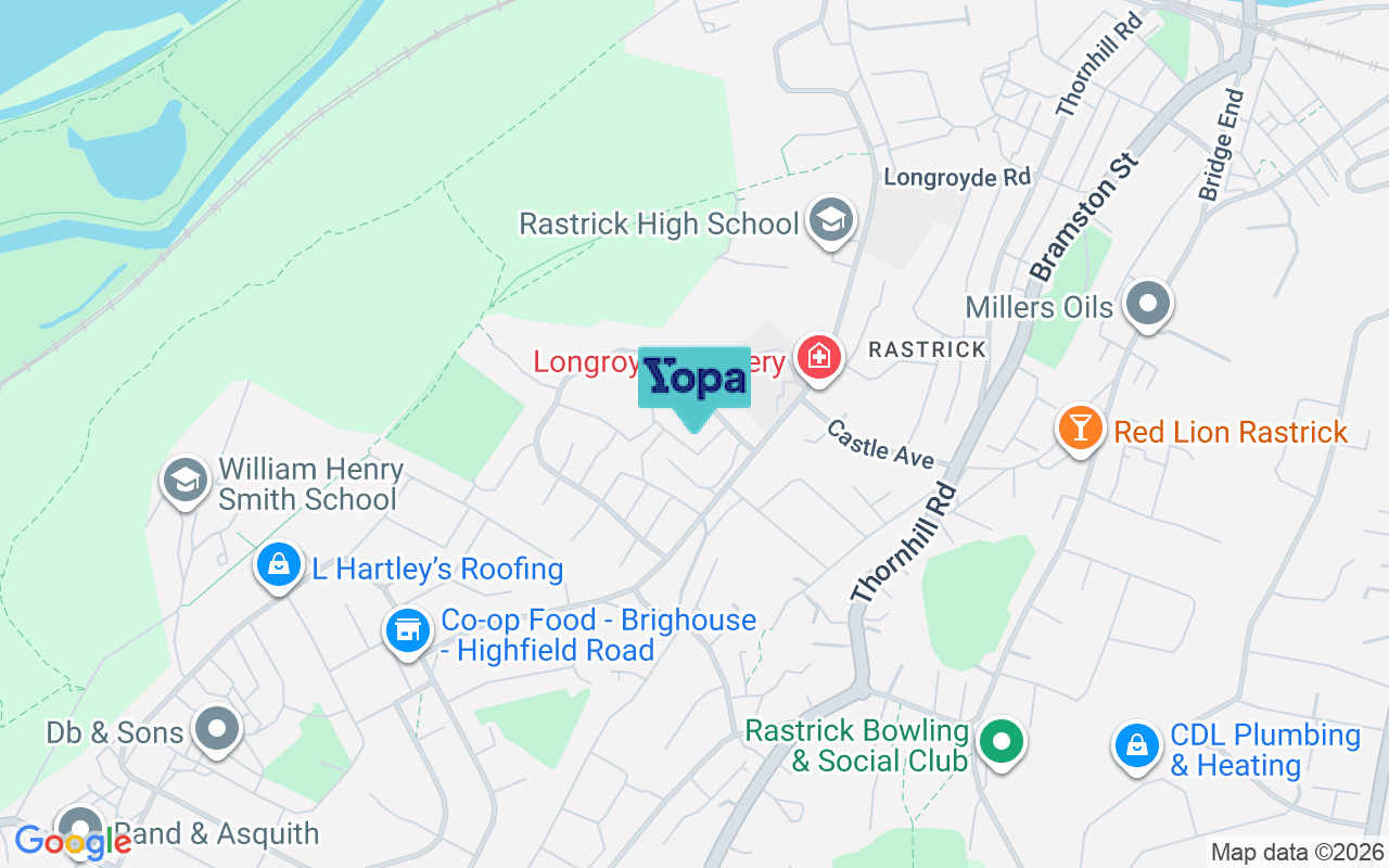 Map showing the location of HD6 3UR
