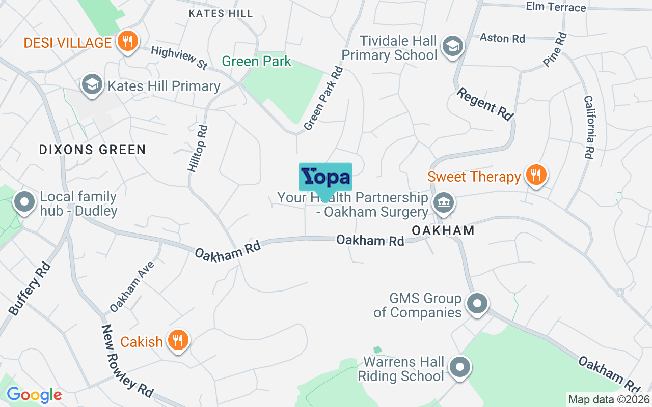 Map showing the location of DY2 7TL