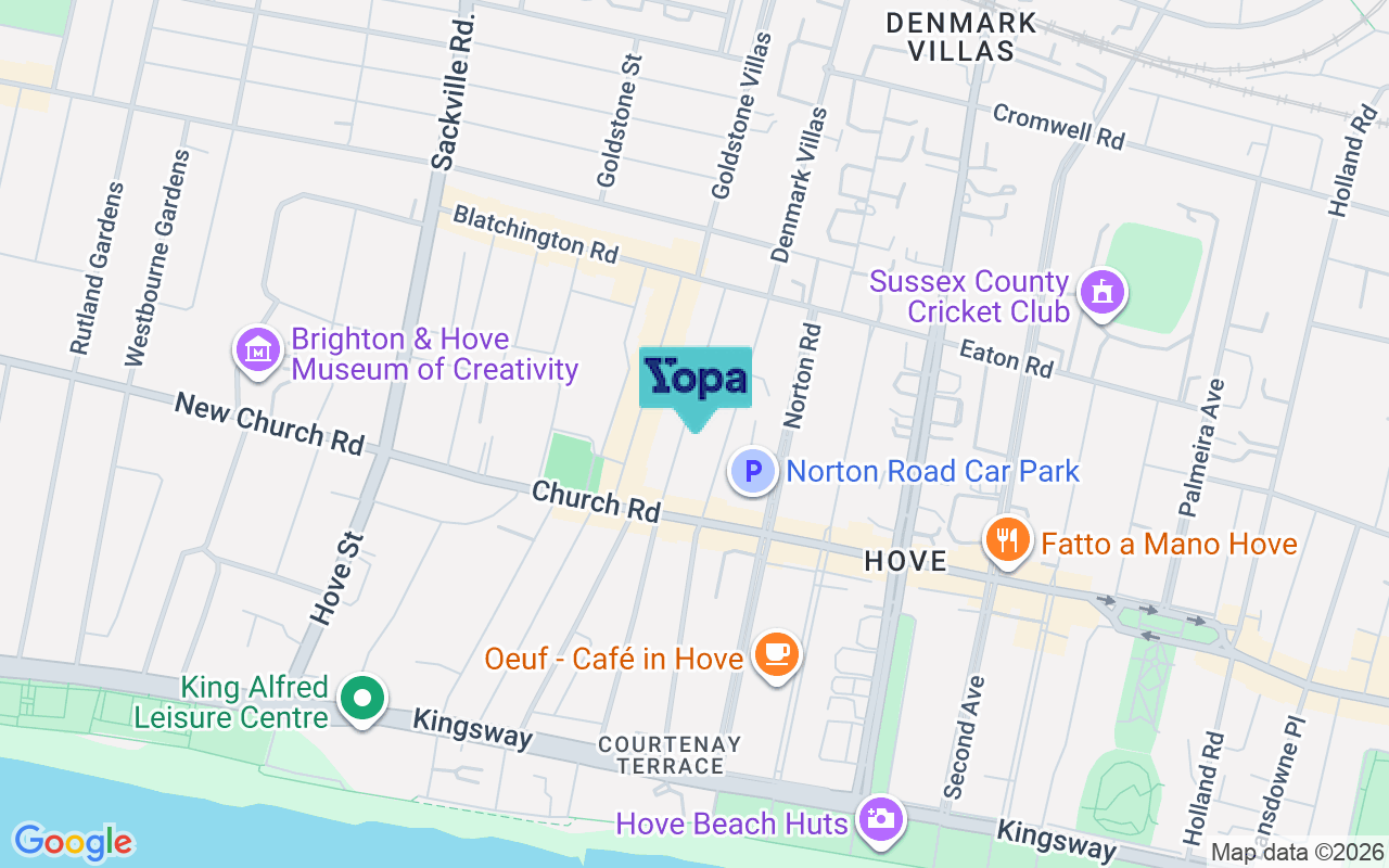 Map showing the location of BN3 3DB