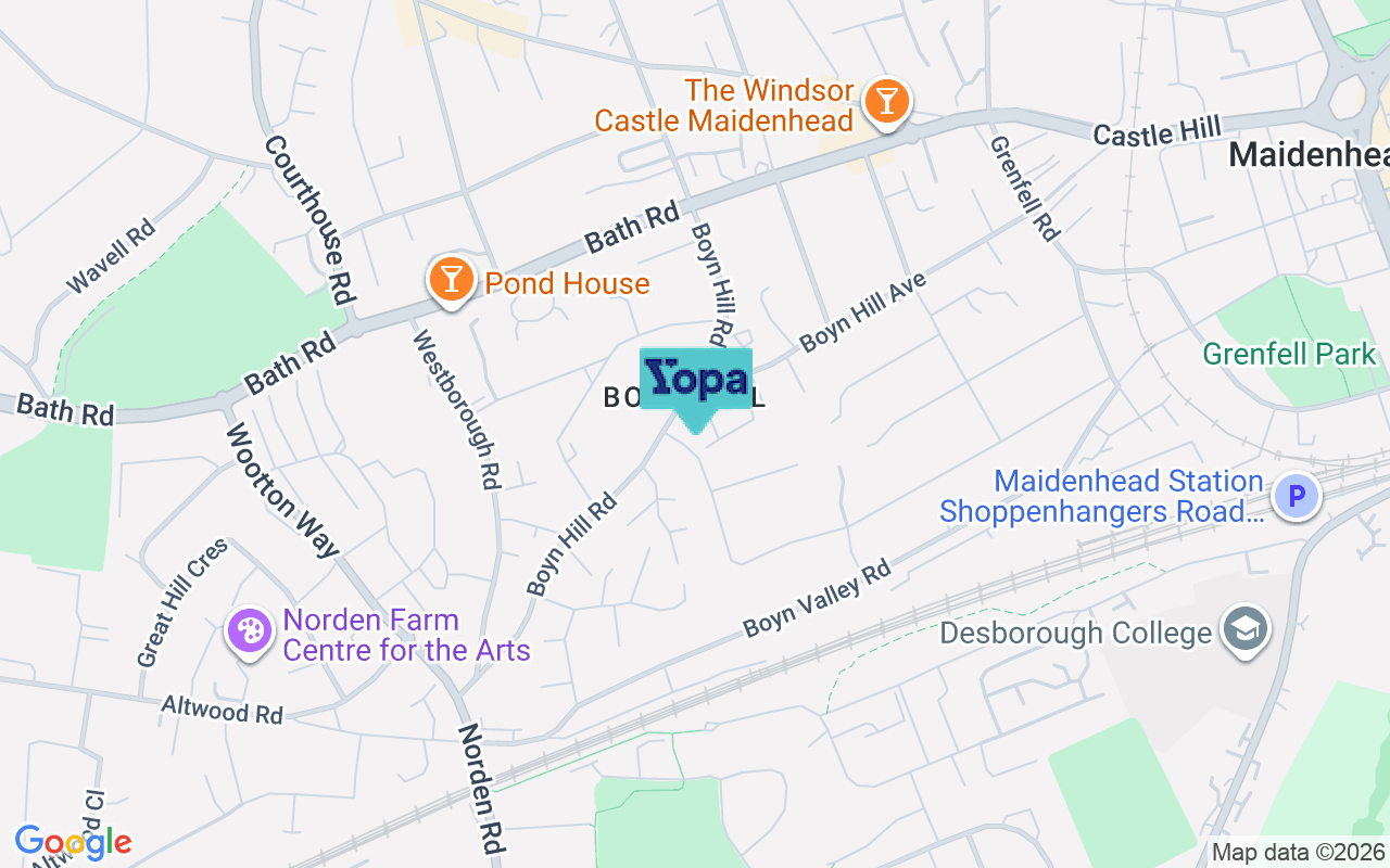Map showing the location of SL6 4FQ