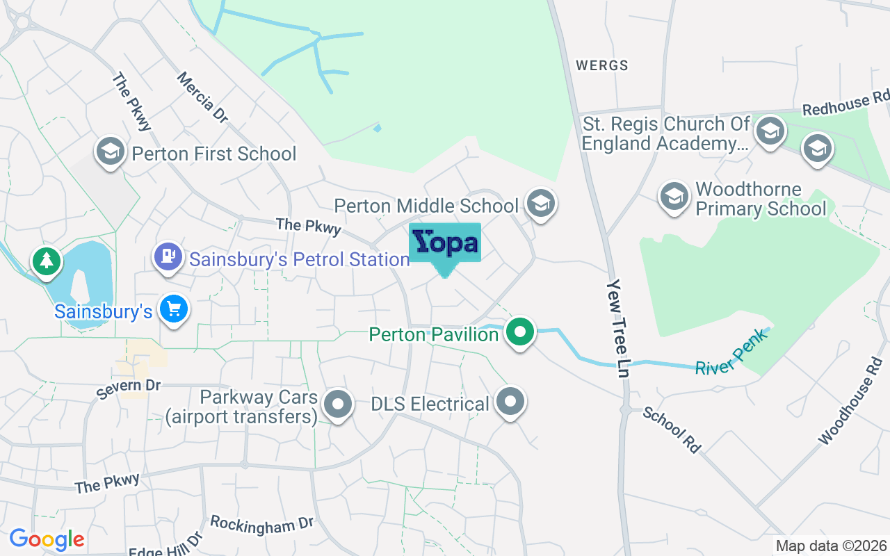 Map showing the location of WV6 7PA