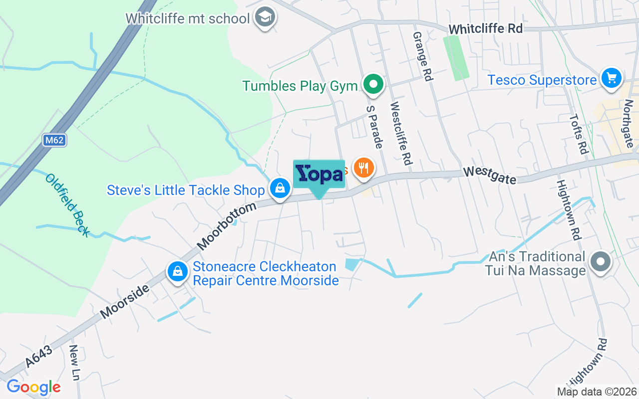 Map showing the location of BD19 5EJ