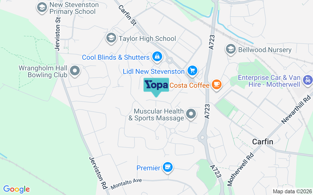 Map showing the location of ML1 4GA