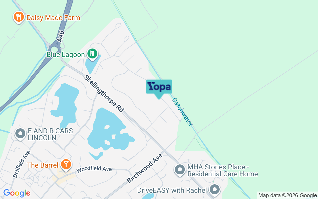 Map showing the location of LN6 0XT