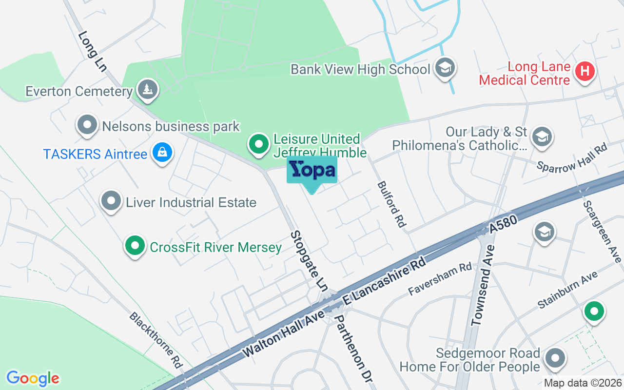 Map showing the location of L9 6AL