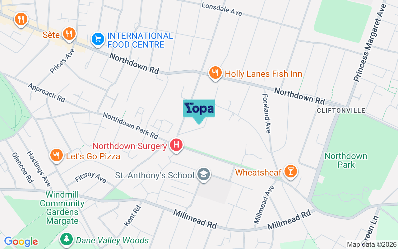 Map showing the location of CT9 3LZ