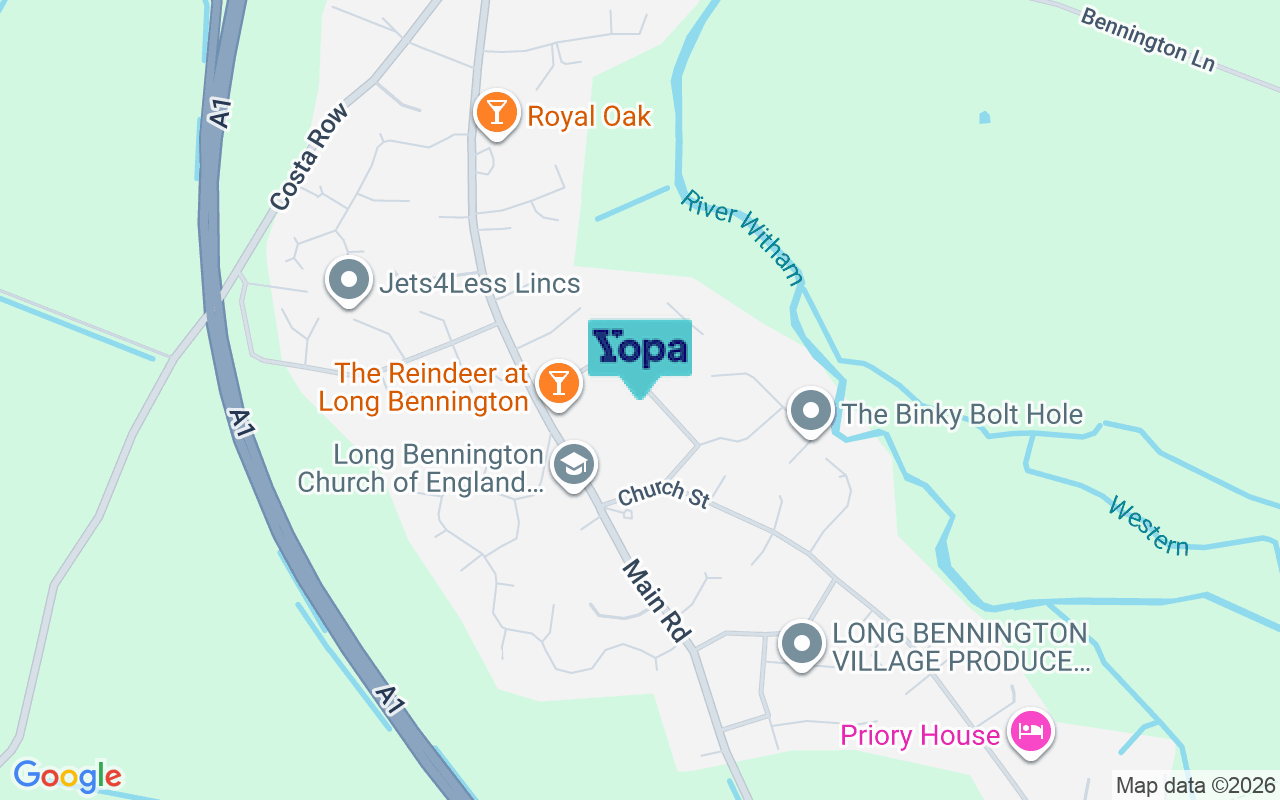 Map showing the location of NG23 5EJ