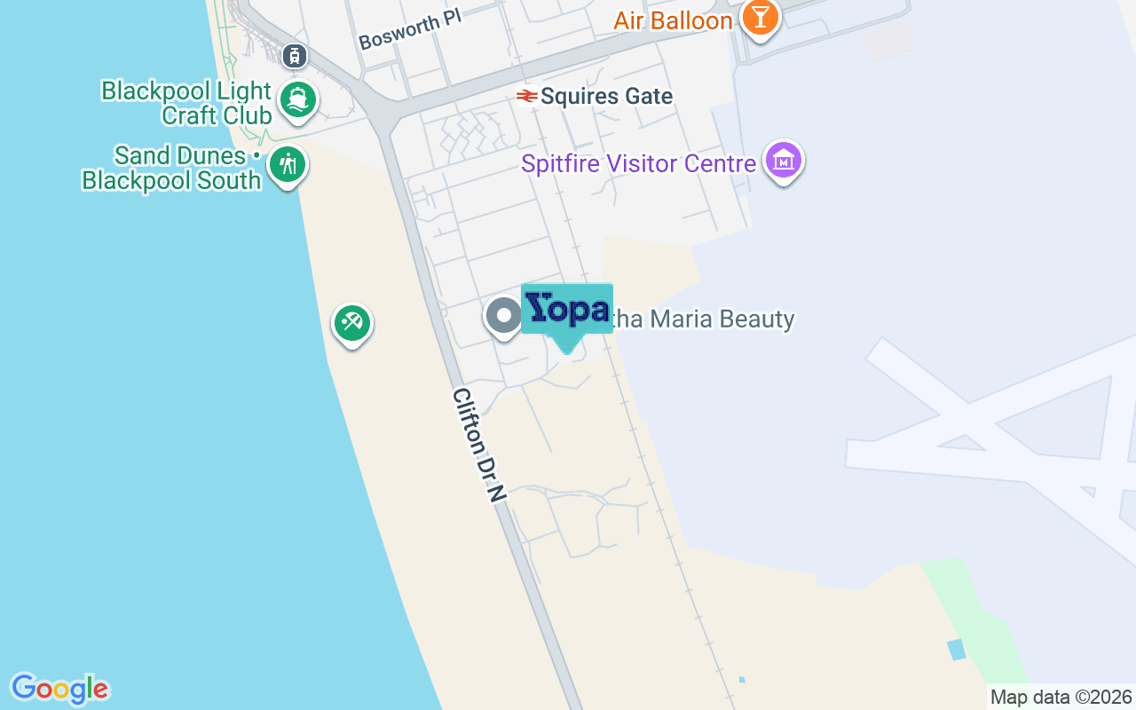 Map showing the location of FY8 2FN