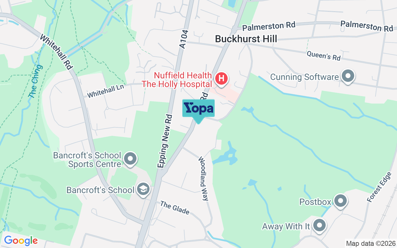 Map showing the location of IG9 5HN