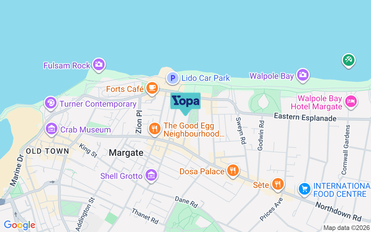 Map showing the location of CT9 2ER