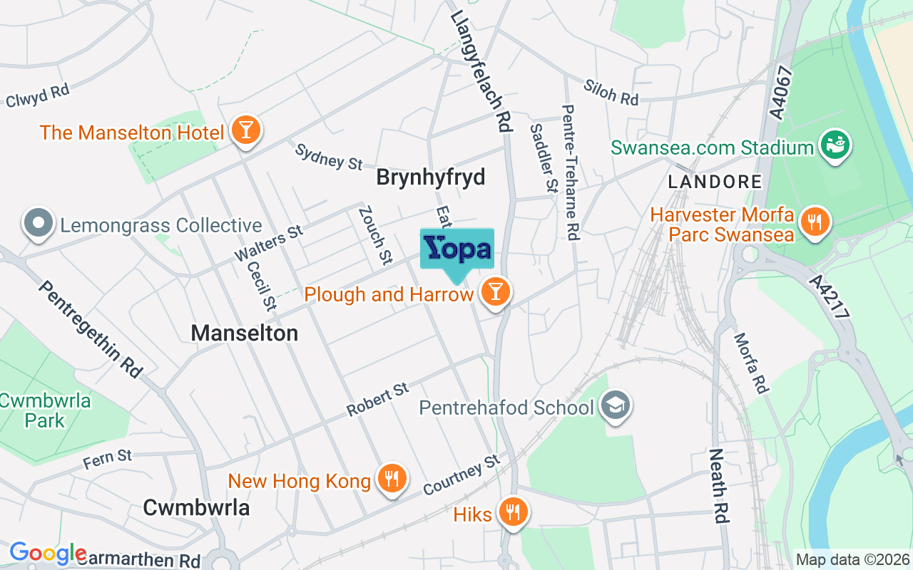 Map showing the location of SA5 9JU