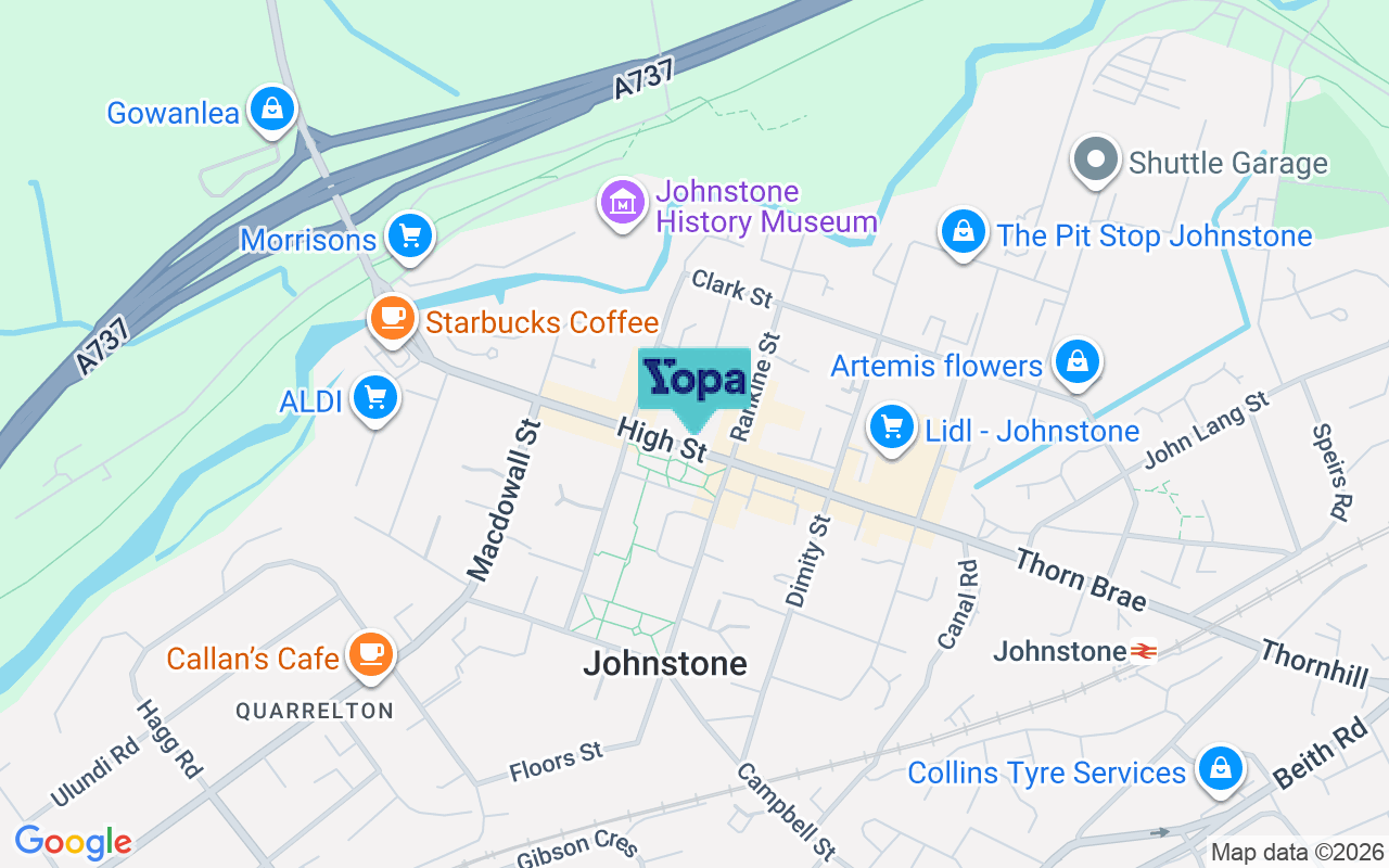 Map showing the location of PA5 8AN