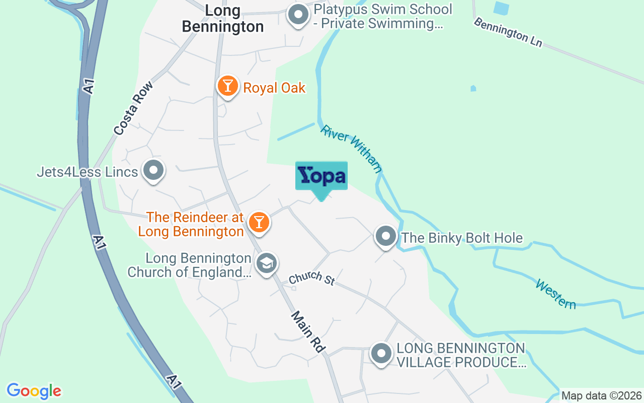 Map showing the location of NG23 5FN