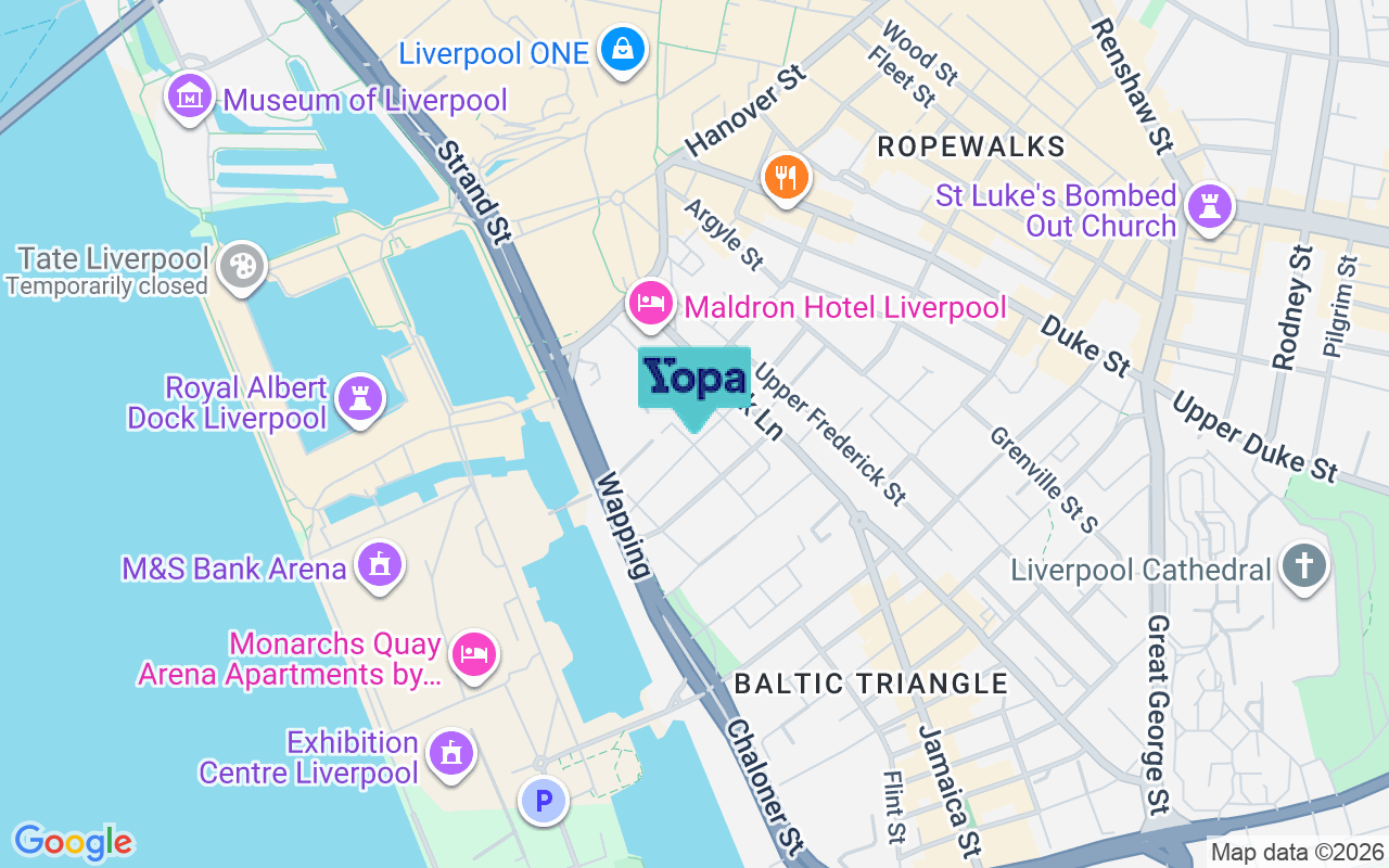 Map showing the location of L1 8DL