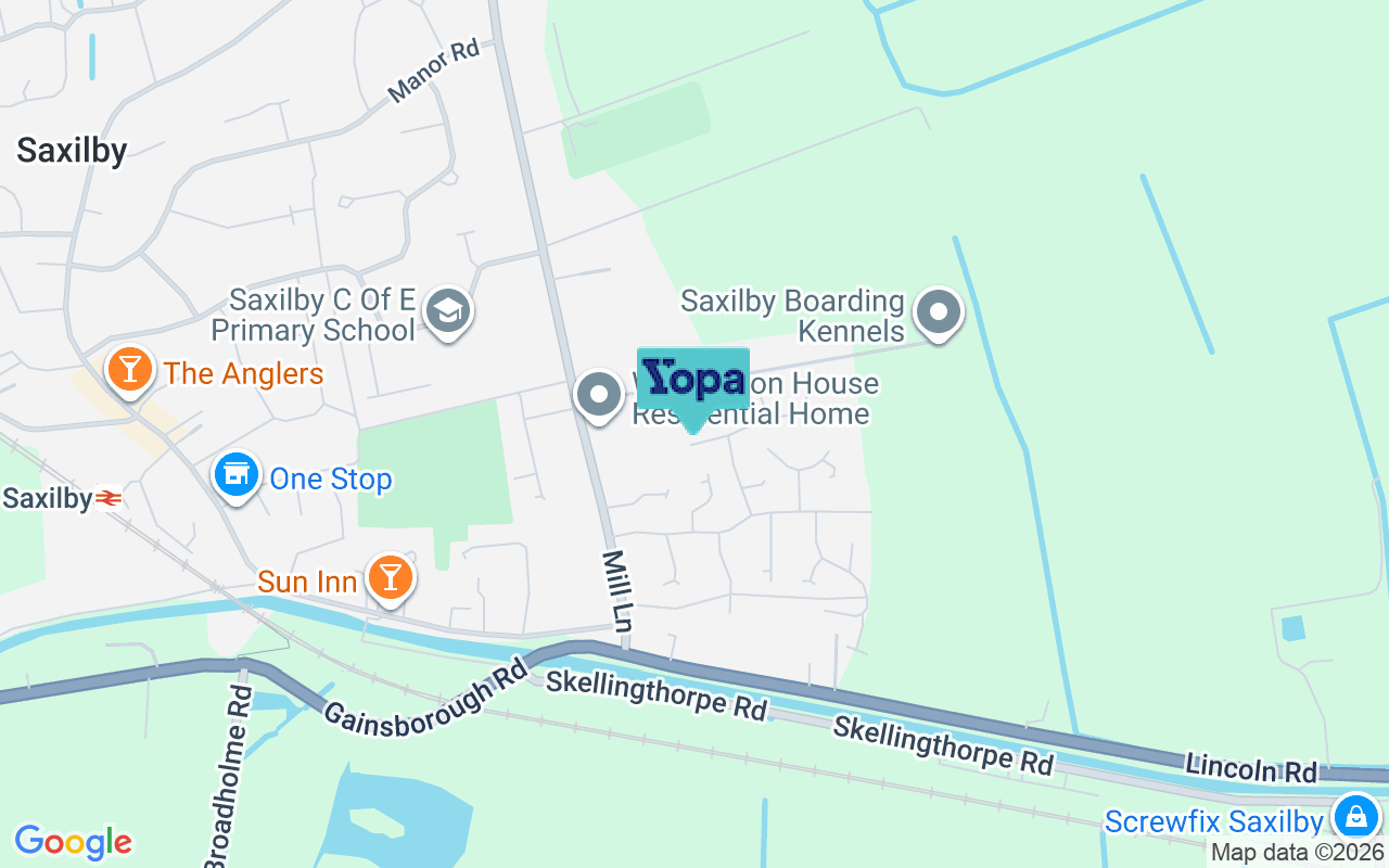 Map showing the location of LN1 2QZ