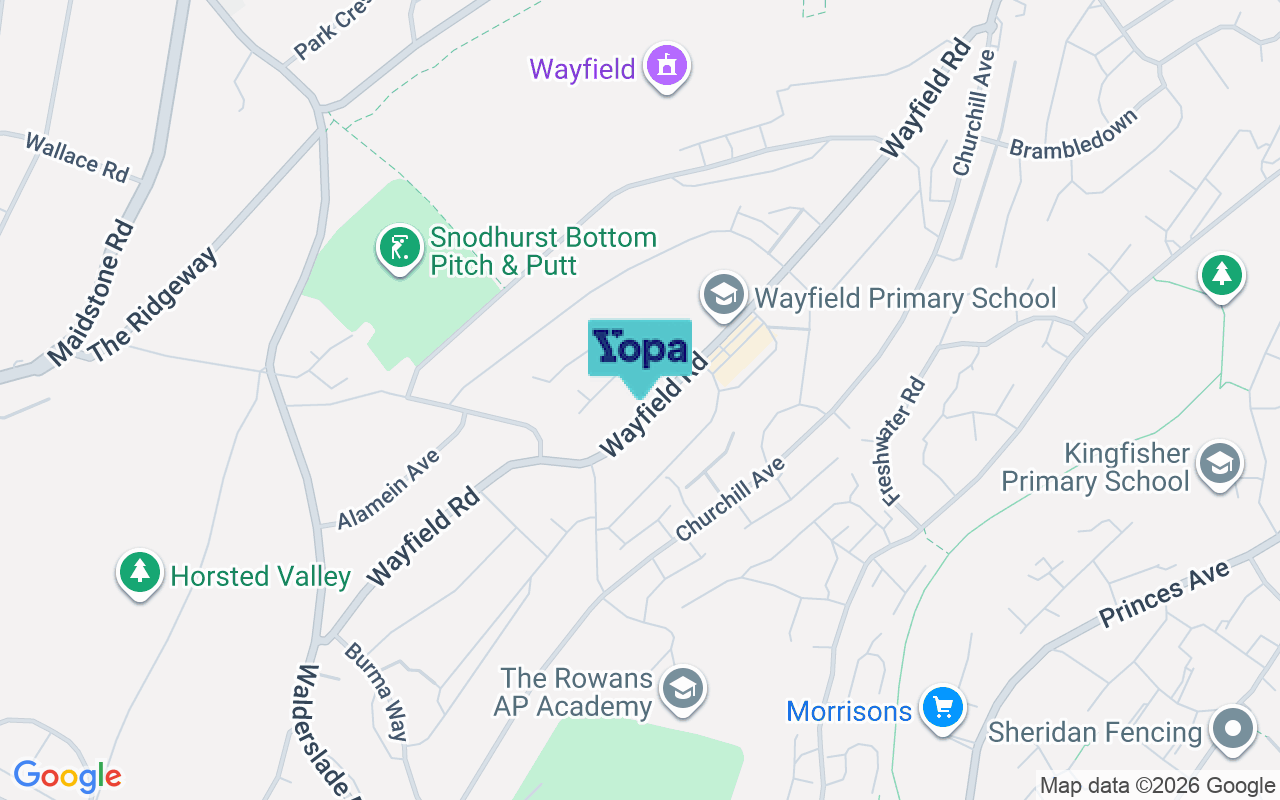 Map showing the location of ME5 0HG