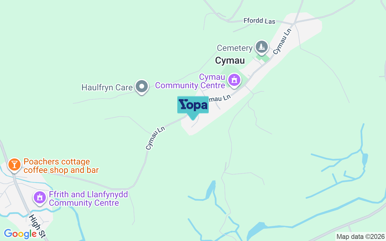 Map showing the location of LL11 5LE