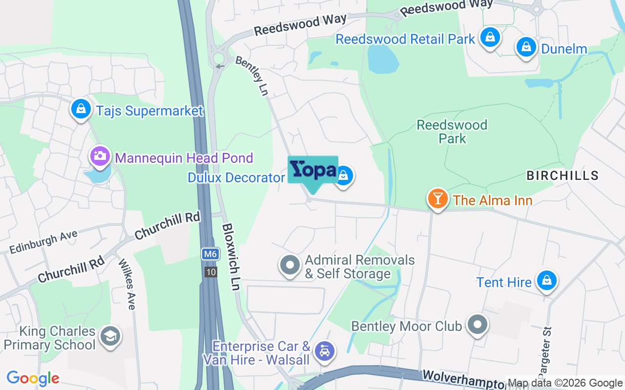 Map showing the location of WS2 8TW